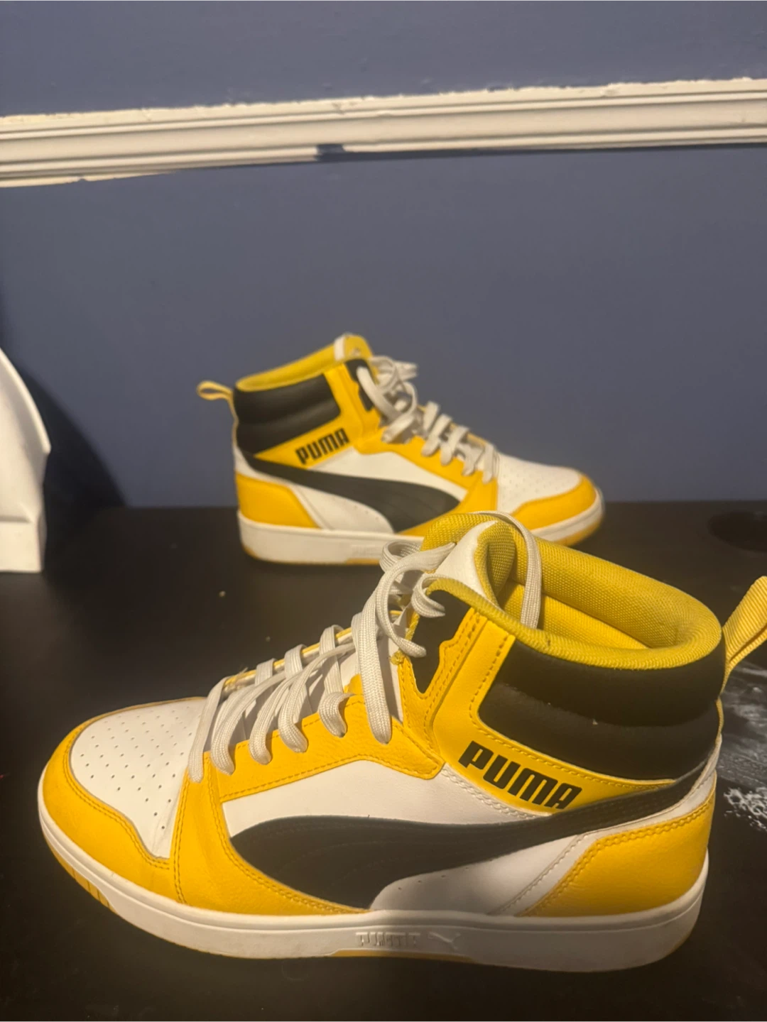 Puma Rebound Layup SL High-Top Sneakers - Yellow/Black