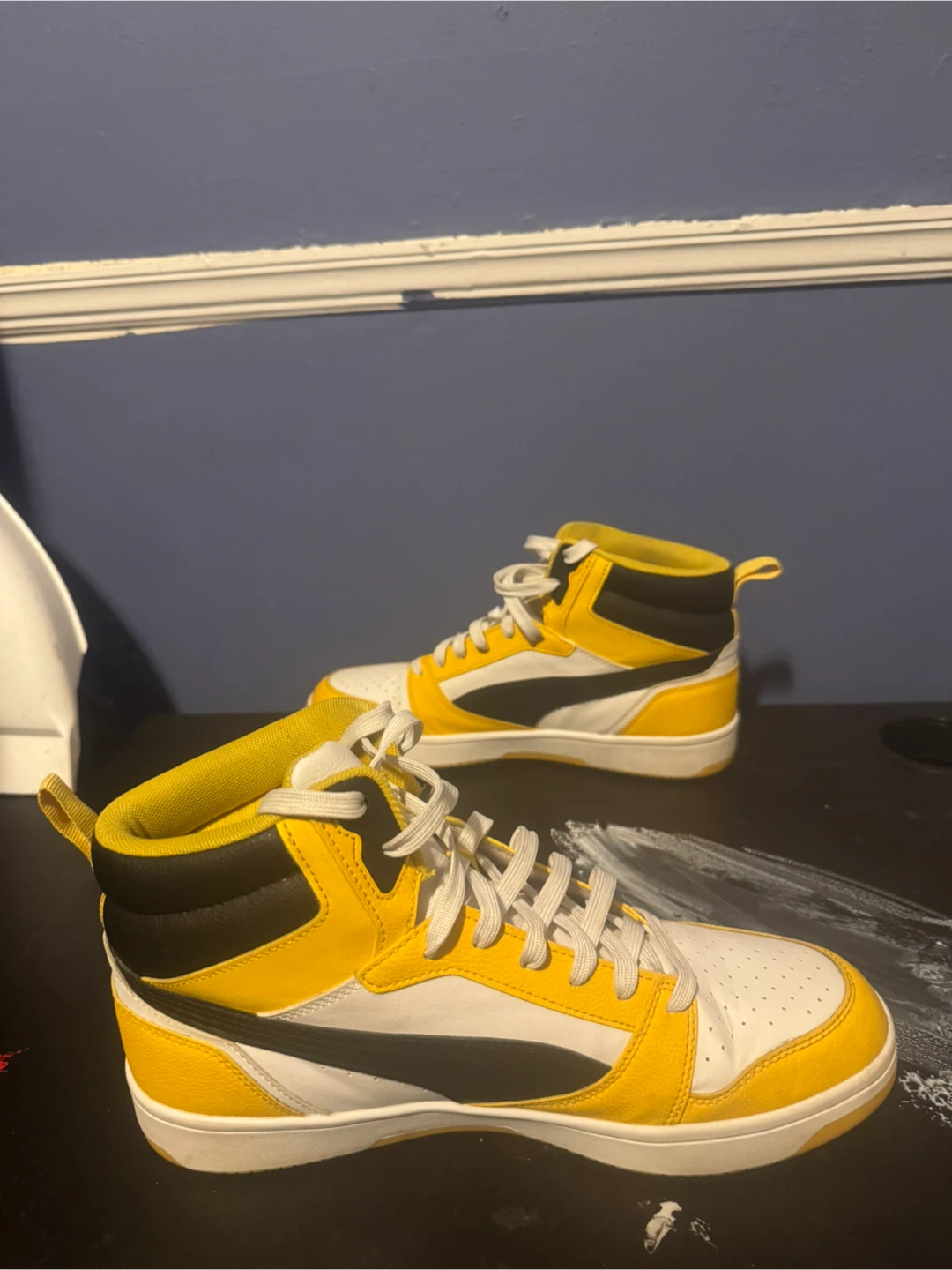 Puma Rebound Layup SL High-Top Sneakers - Yellow/Black - photo 3