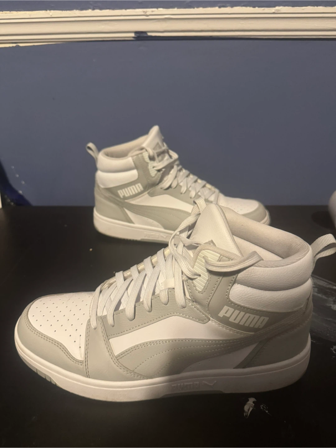 Puma Rebound Joy High Top Sneakers - White/Gray - photo 2