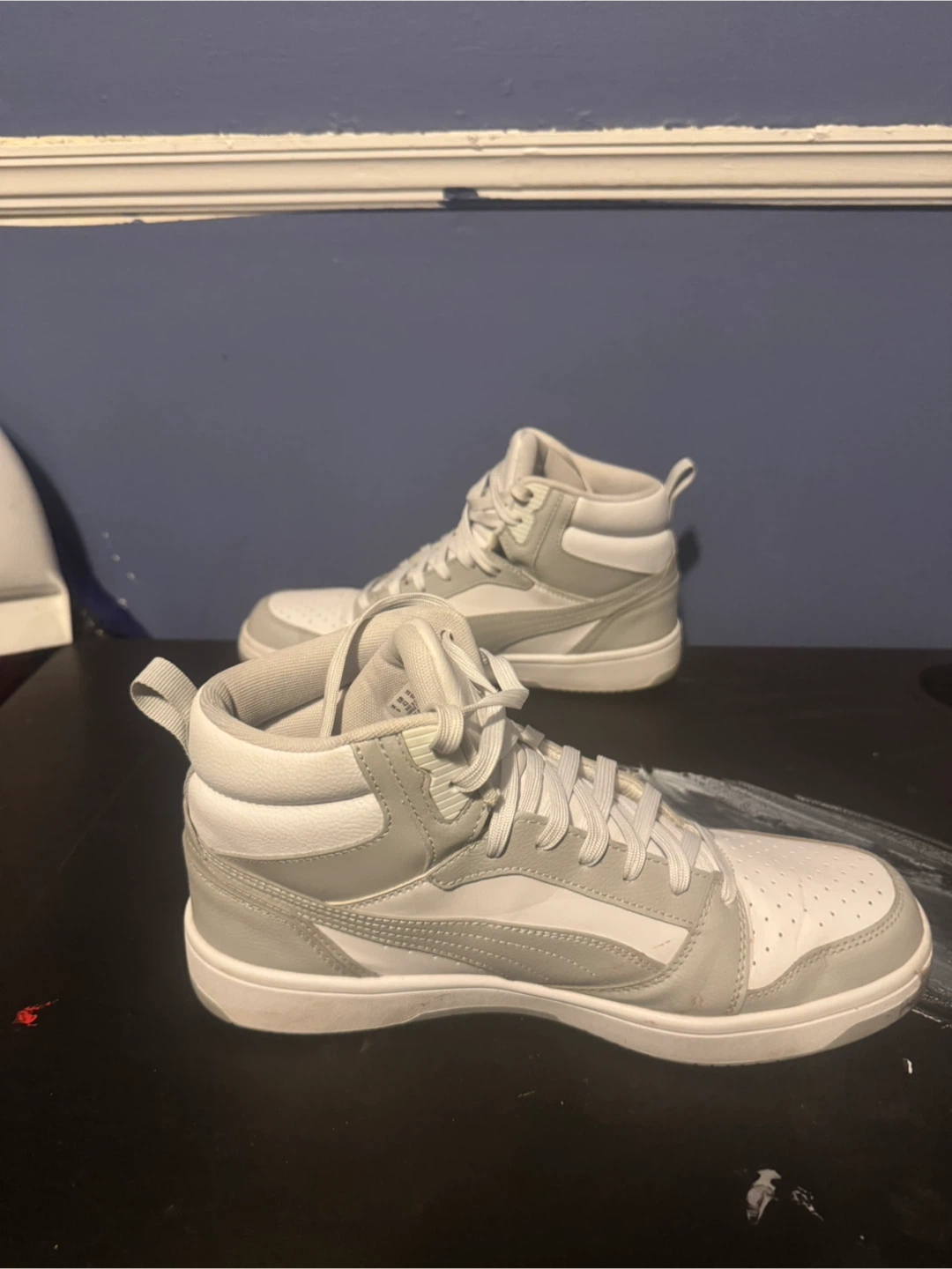 Puma Rebound Joy High Top Sneakers - White/Gray - photo 3