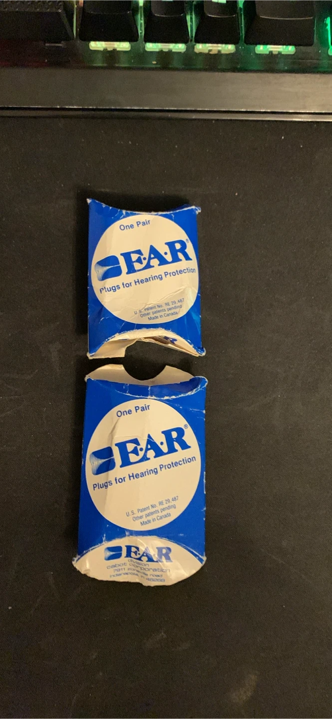 EAR Plugs for Hearing Protection - One Pair