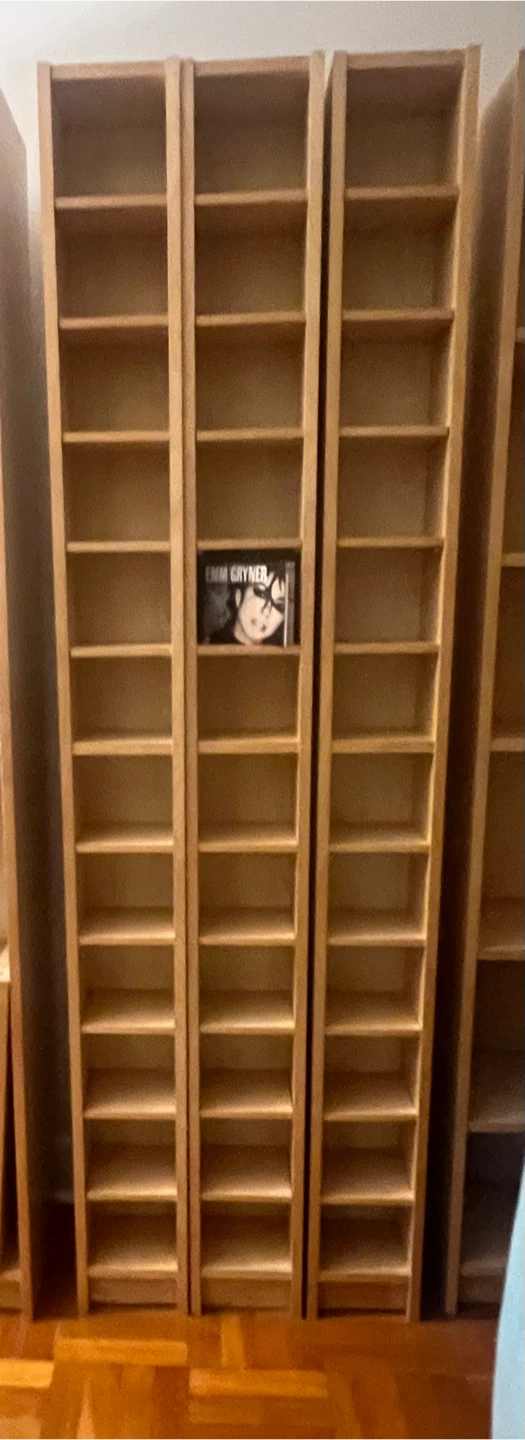 Three IKEA CD/DVD Bookcases
