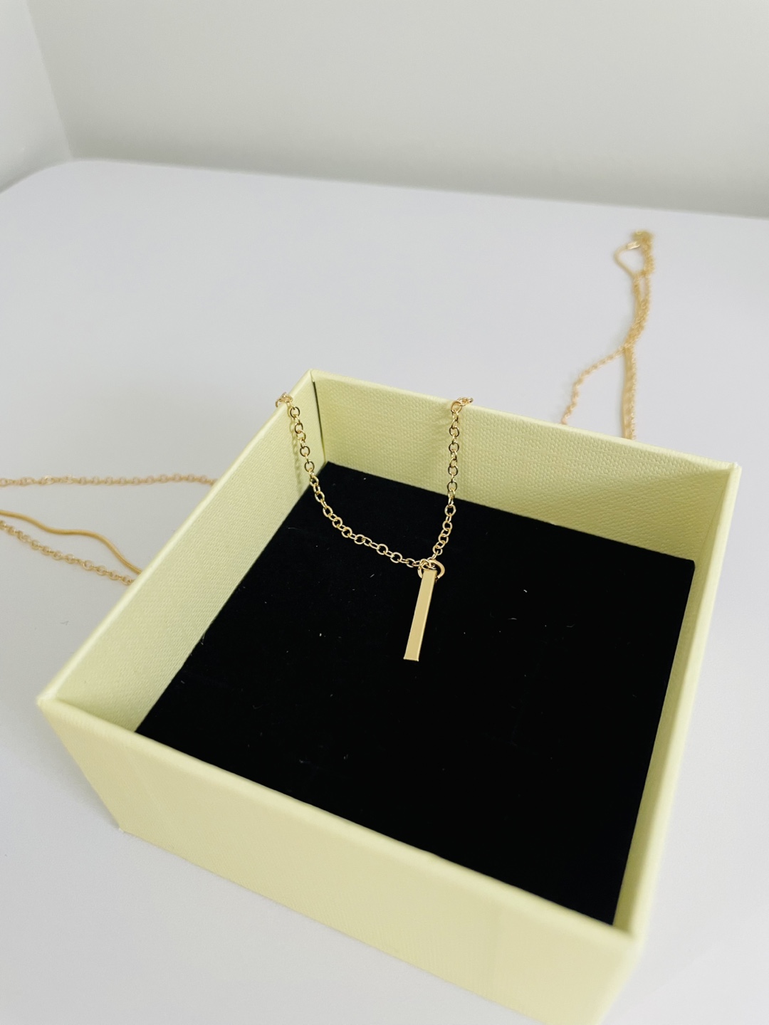 Gold Layered Necklace with Pendant, New - photo 5