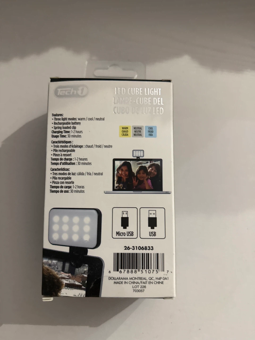 Tech 1 LED Cube Light with Clip - New! - photo 2