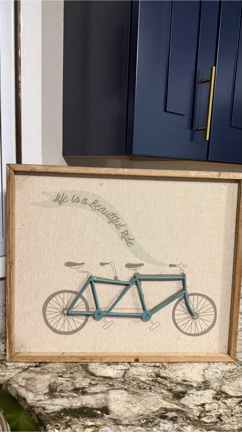 "Life is a Beautiful Ride" Tandem Bike Wall Art