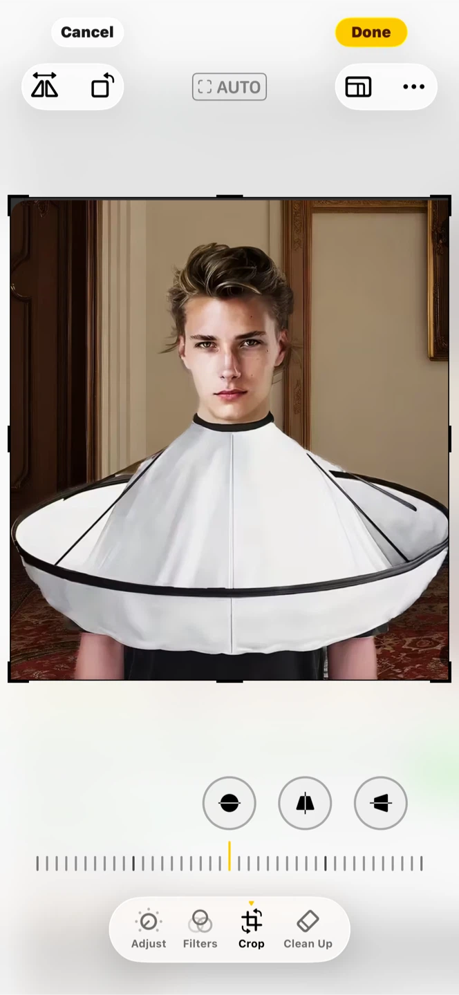 Hair Cutting Umbrella Cape - White