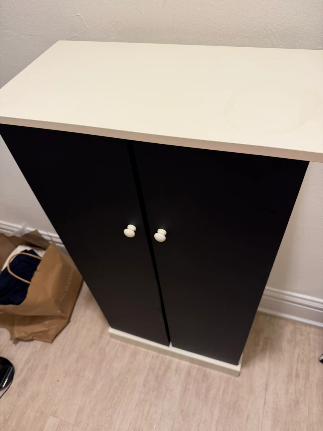 Black & White Cabinet Storage