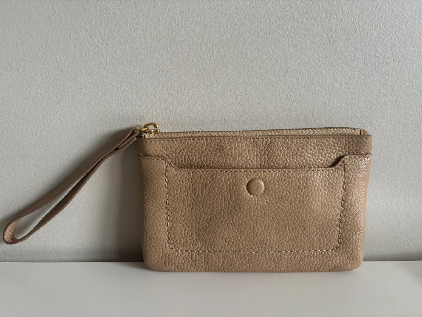 Marc Jacobs Beige Leather Wristlet
