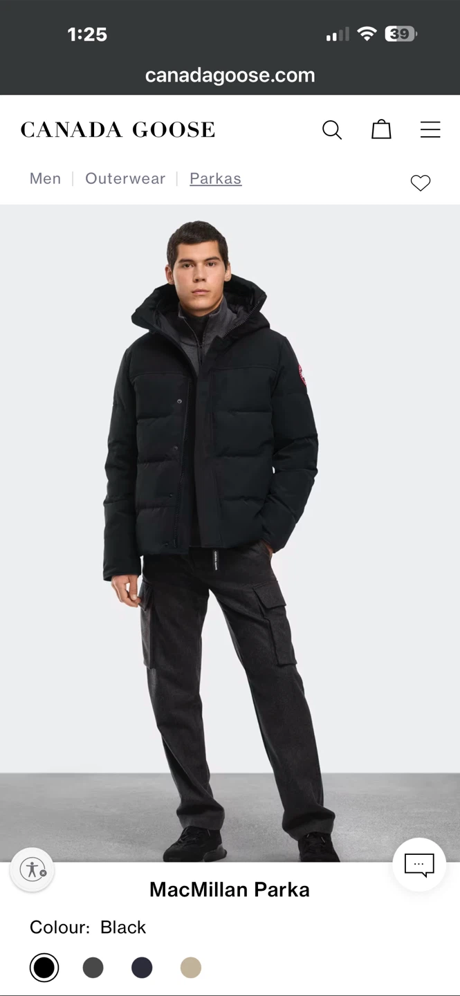 Canada Goose MacMillan Parka - Black - L