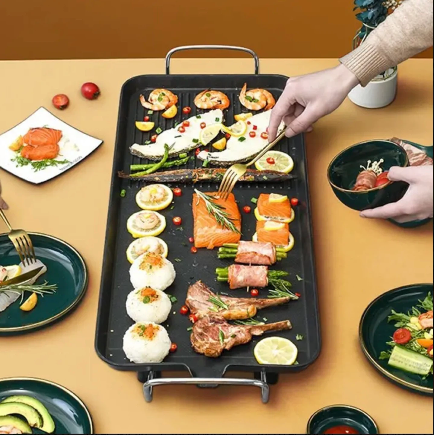 Electric Grill Non Stick Practical Multifunctional Stove - photo 5