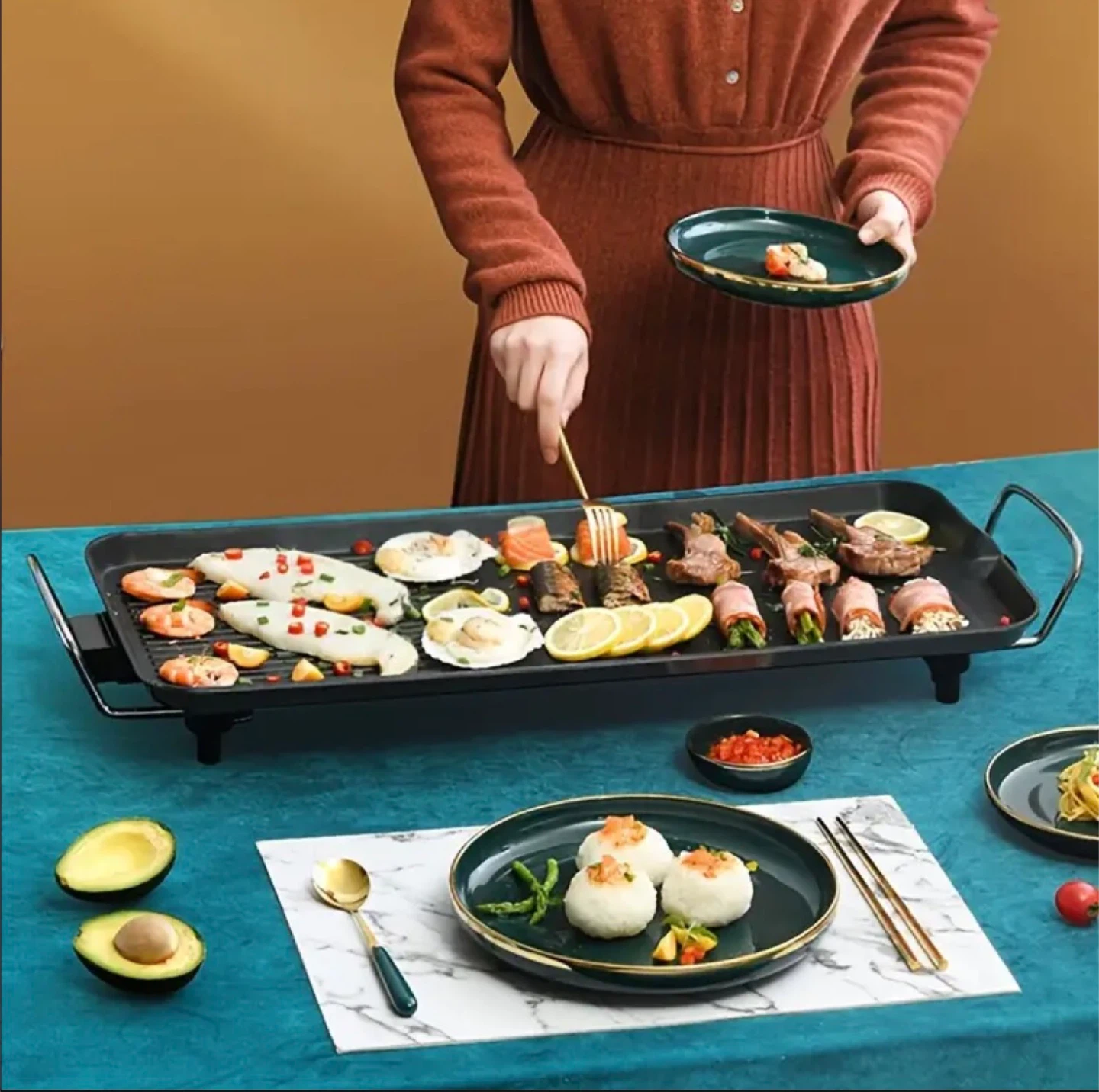 Electric Grill Non Stick Practical Multifunctional Stove - photo 4