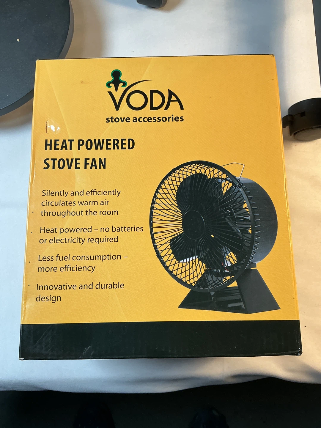 Voda Heat Powered Stove Fan - New in Box!