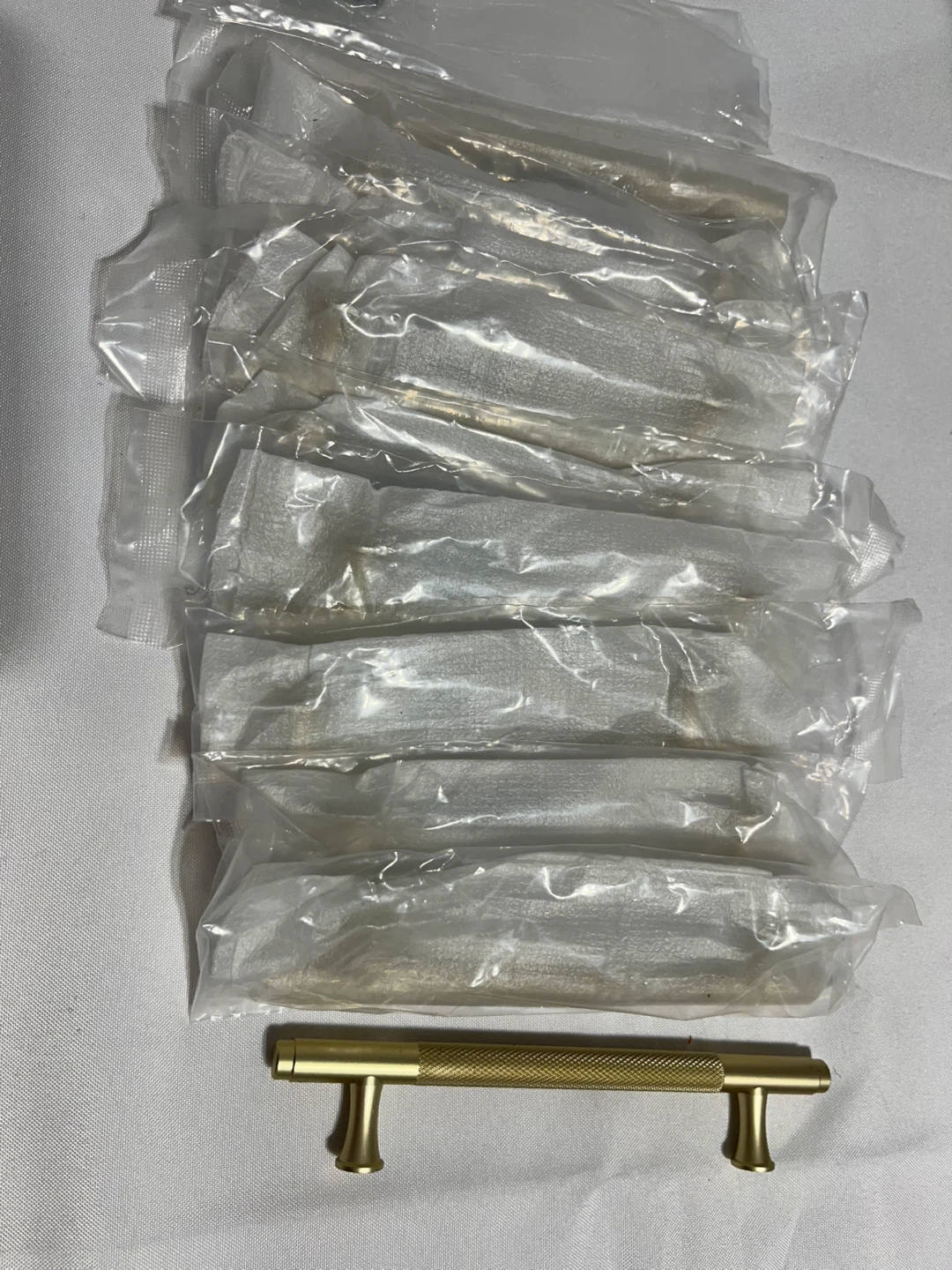 New Gold Cabinet Pulls - Set of 10 5 inches hole to hole