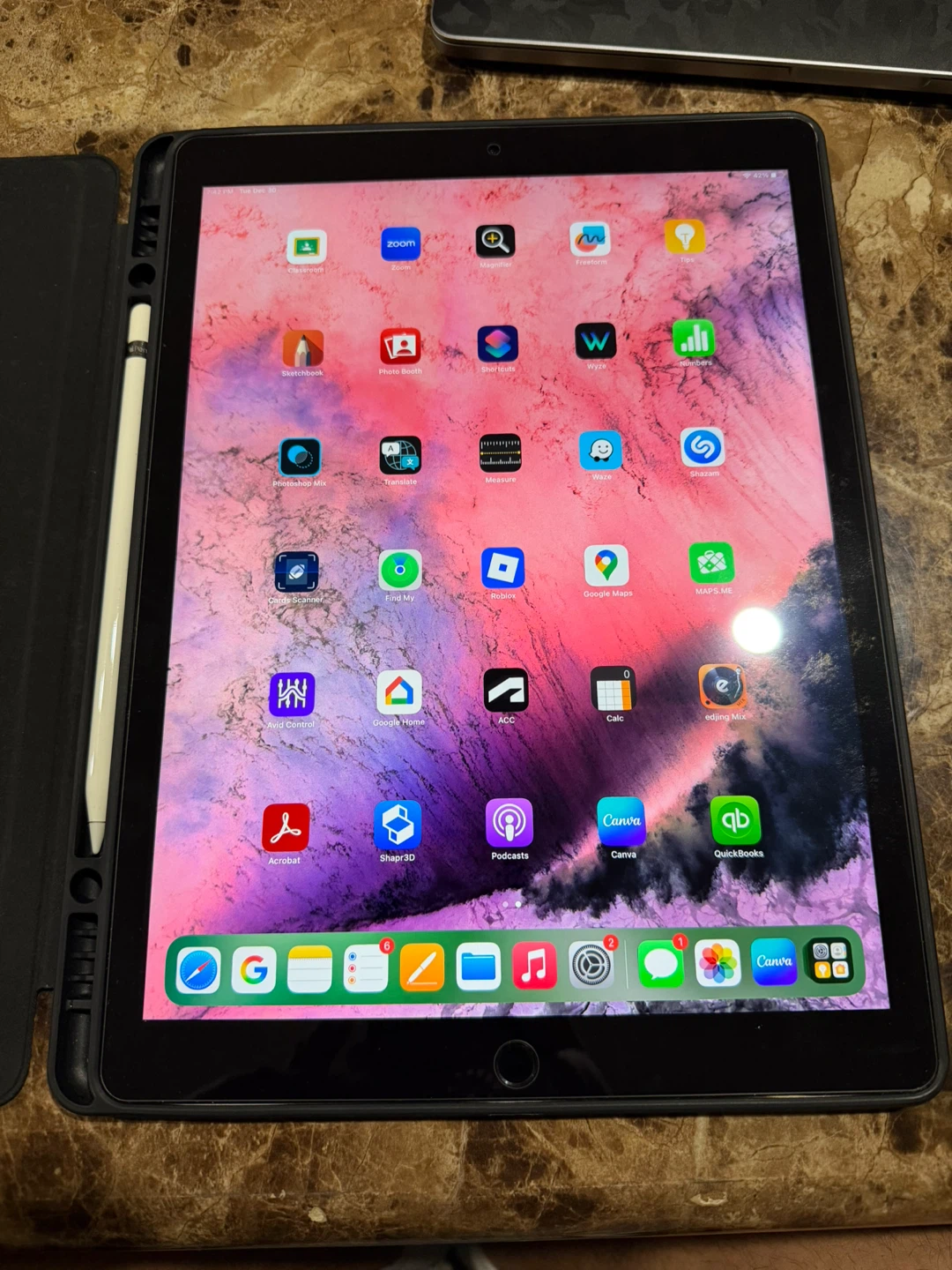 Apple iPad Pro 12.9 with Case & Pencil