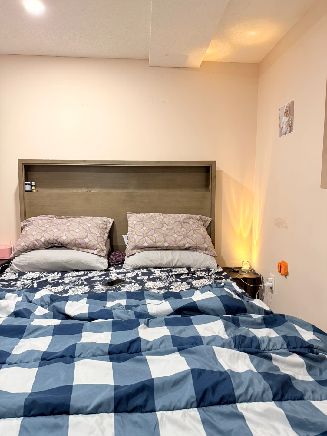 Queen Size Bed with Headboard and bed box