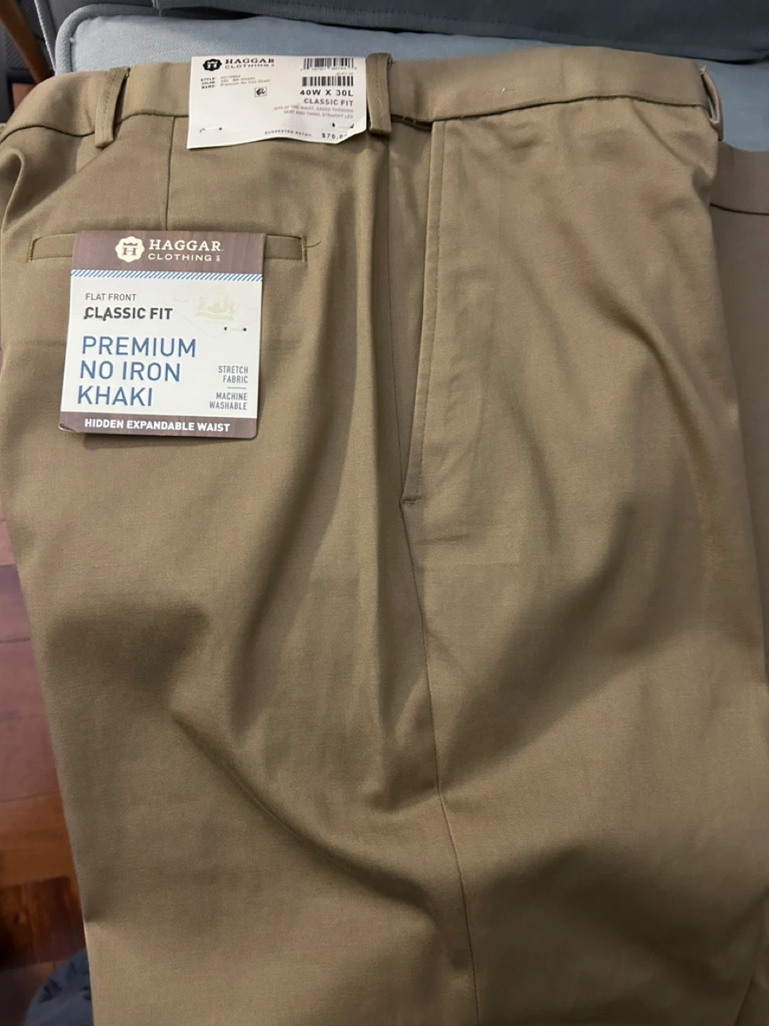 NEW Hangar Classic Fit Khaki Pants 40Wx30L