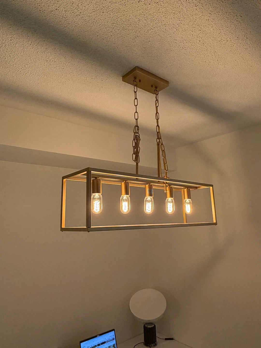 Gold Rectangular Farmhouse Chandelier