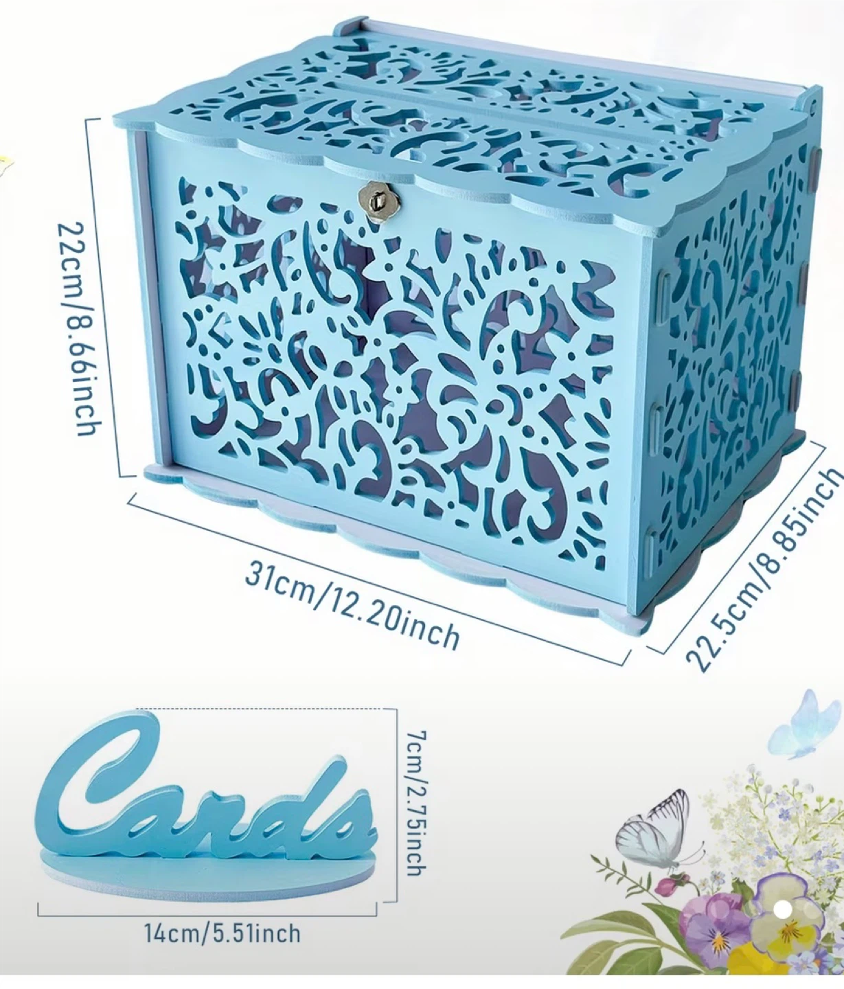 Light Blue PVC Card Box - photo 3