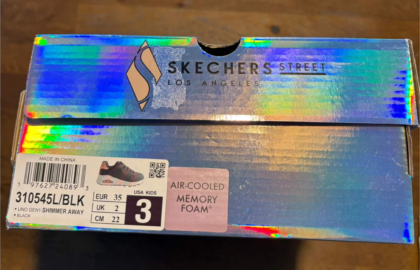 New Skechers Street Uno Gen1 Shimmer Away Kids Size 3 - photo 3