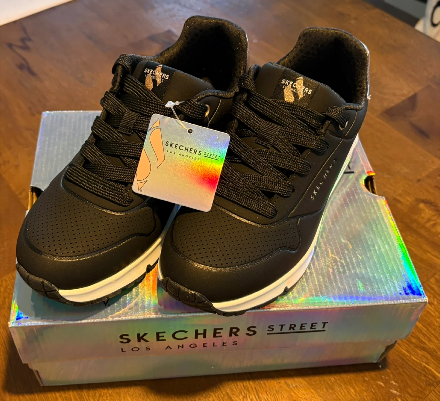 New Skechers Street Uno Gen1 Shimmer Away Kids Size 3