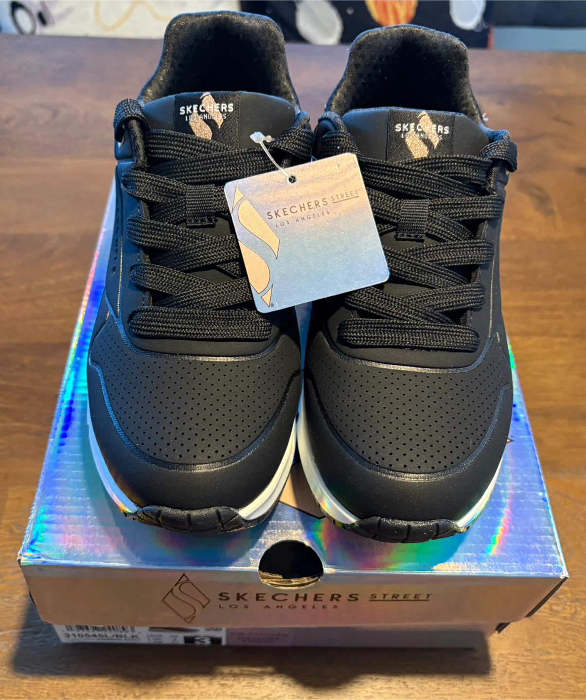 New Skechers Street Uno Gen1 Shimmer Away Kids Size 3 - photo 5