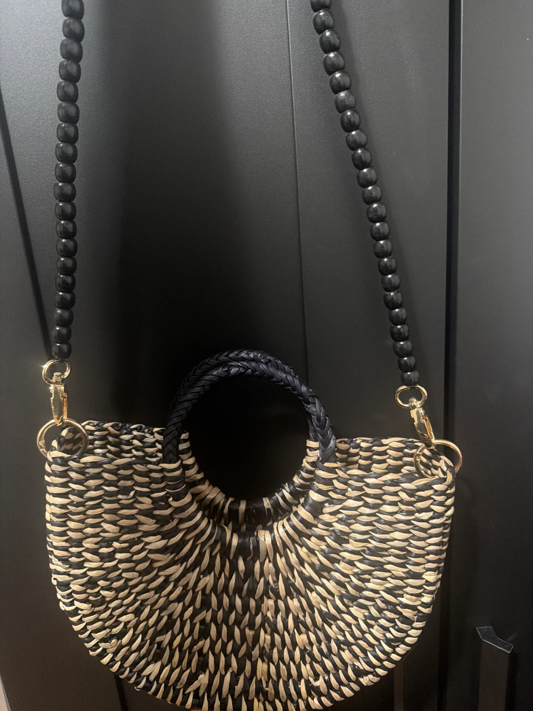 Woven Straw Handbag