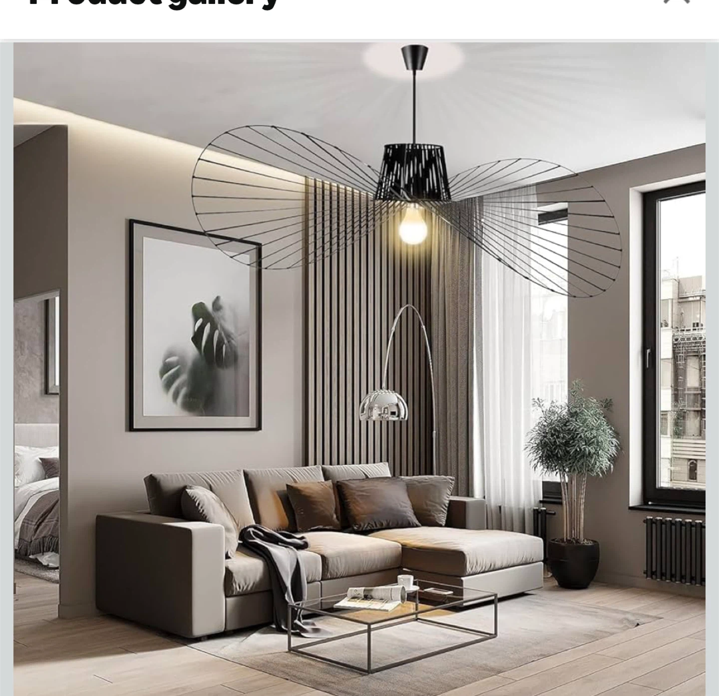 Black Nordic Stripe Hat Chandelier - photo 5