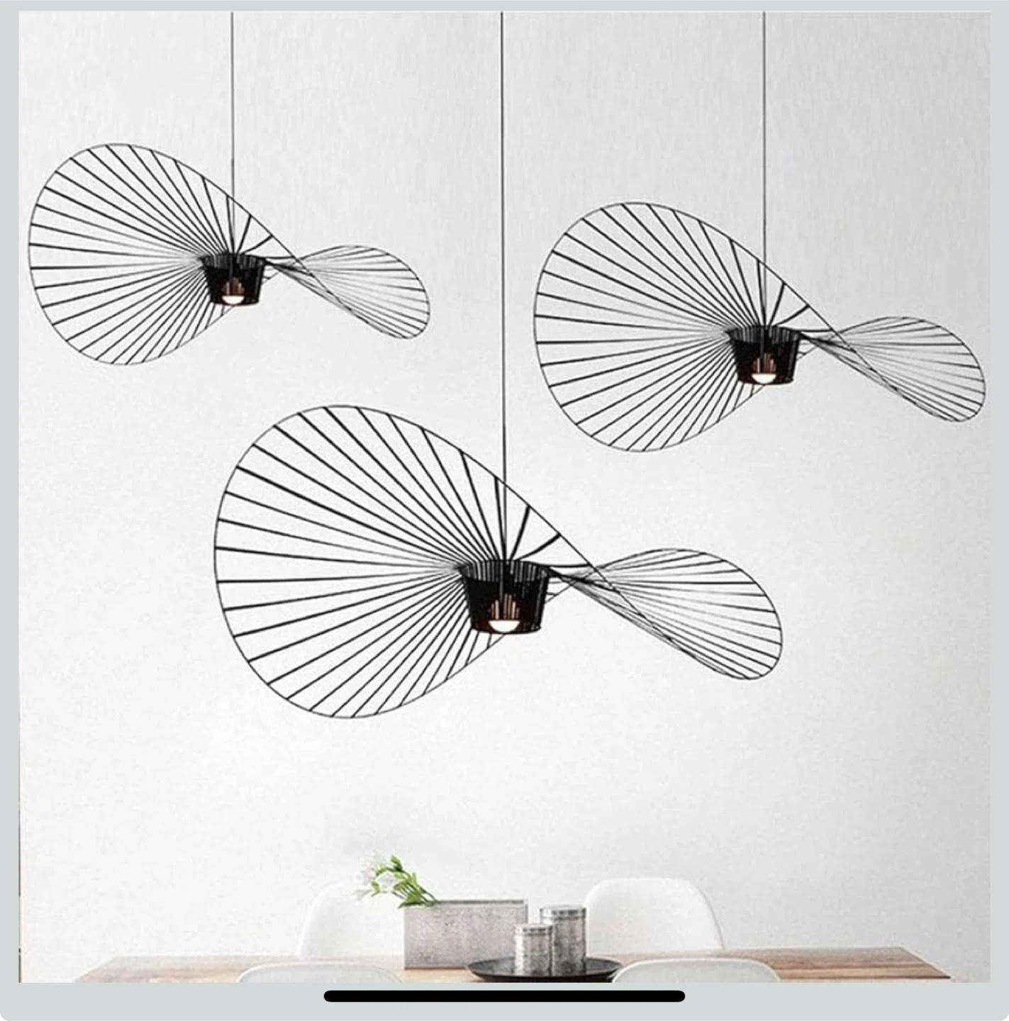 Black Nordic Stripe Hat Chandelier - photo 2