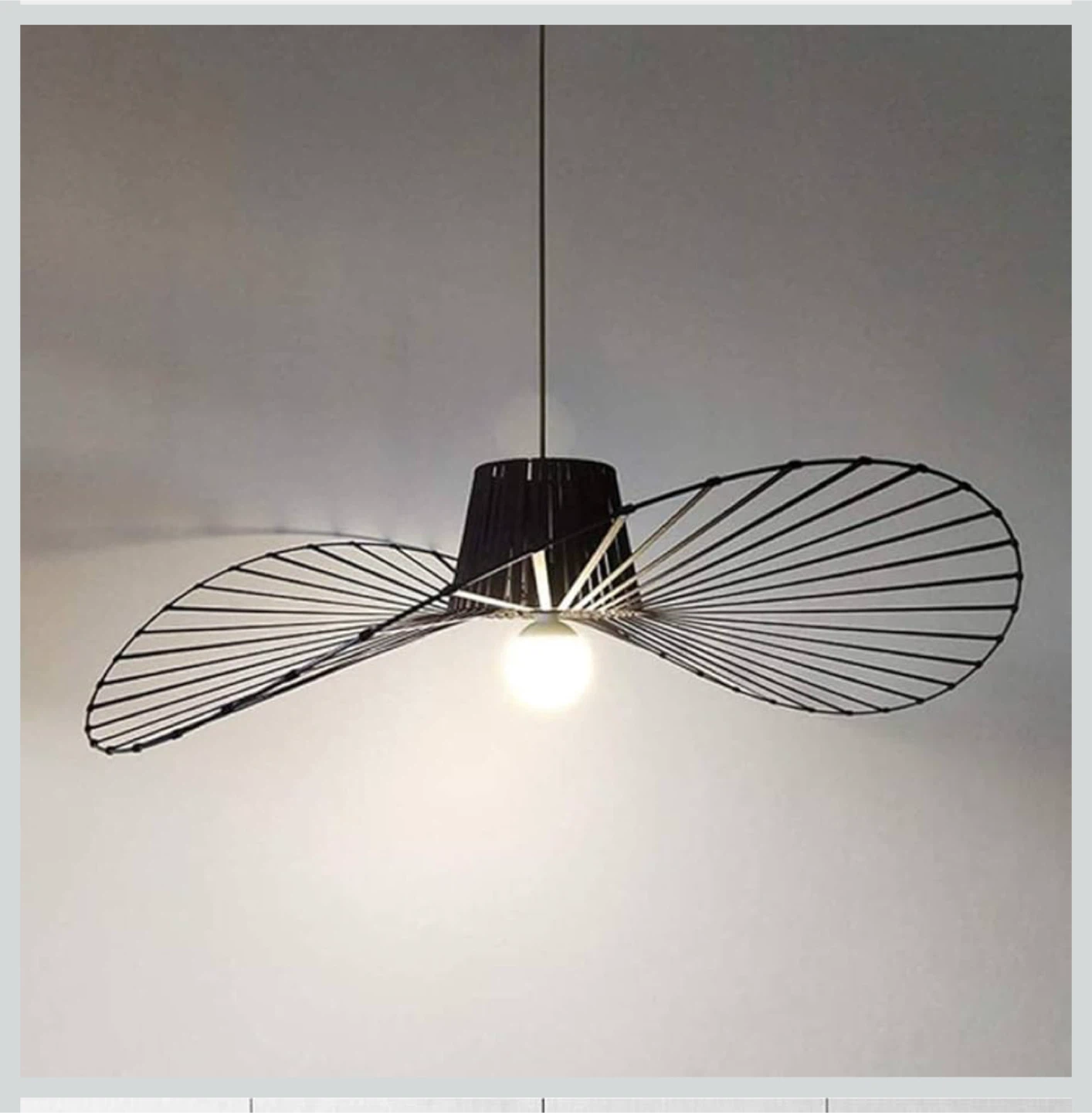 Black Nordic Stripe Hat Chandelier