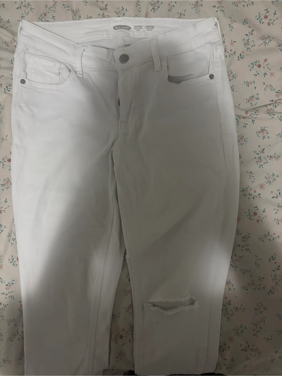 Old Navy Rockstar Super Skinny White Jeans