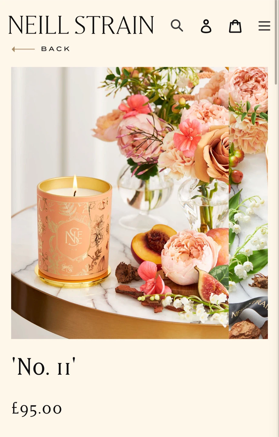 Neill Strain 'No. 11' Floral Couture Candle