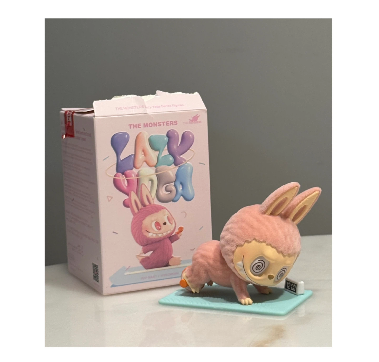 Brand new Pop Mart opened box Labubu Lazy Yoga