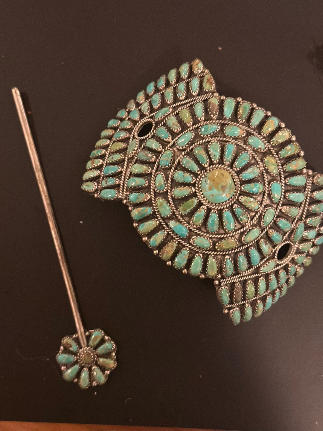 Turquoise Hair Slide/Barrette - photo 2