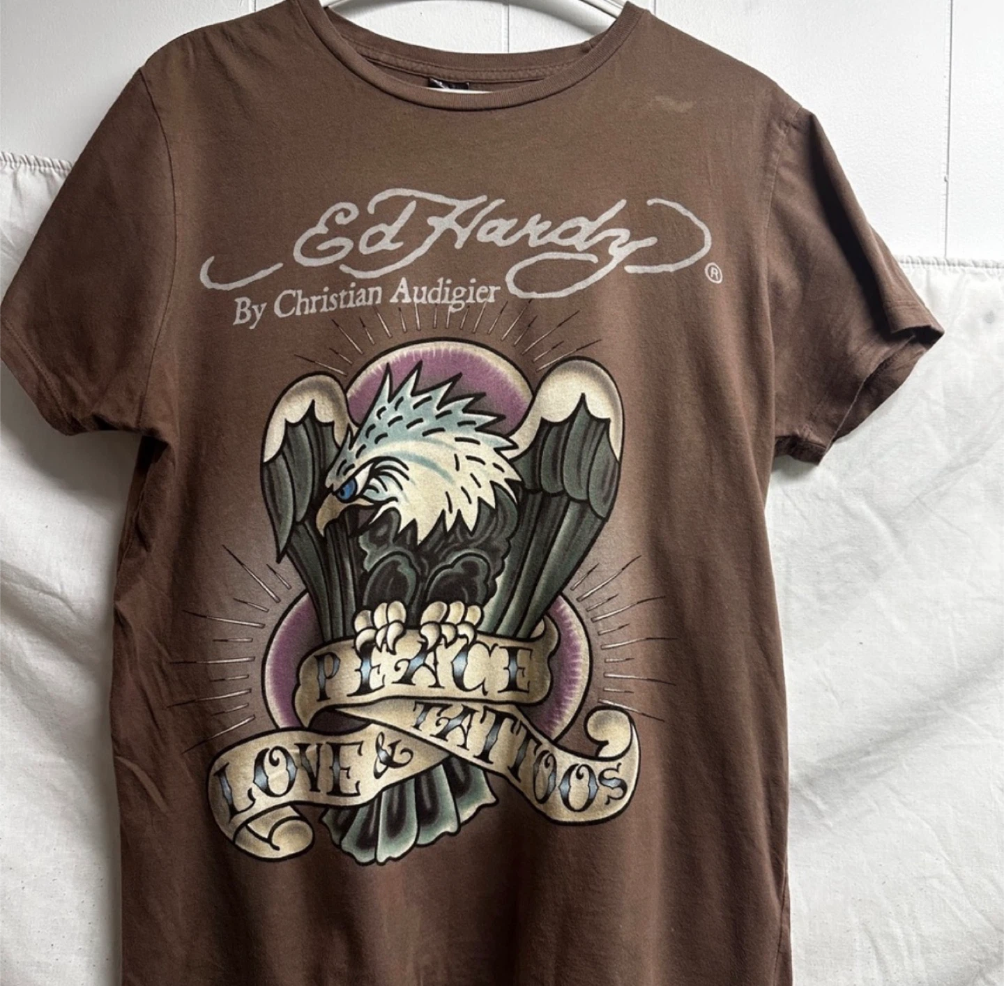 Ed Hardy Brown T-Shirt Size M