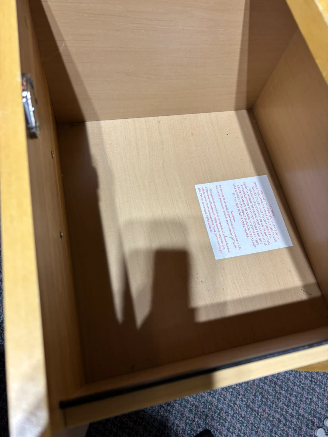 Wooden Filing Cabinet - 2 Drawers - photo 3