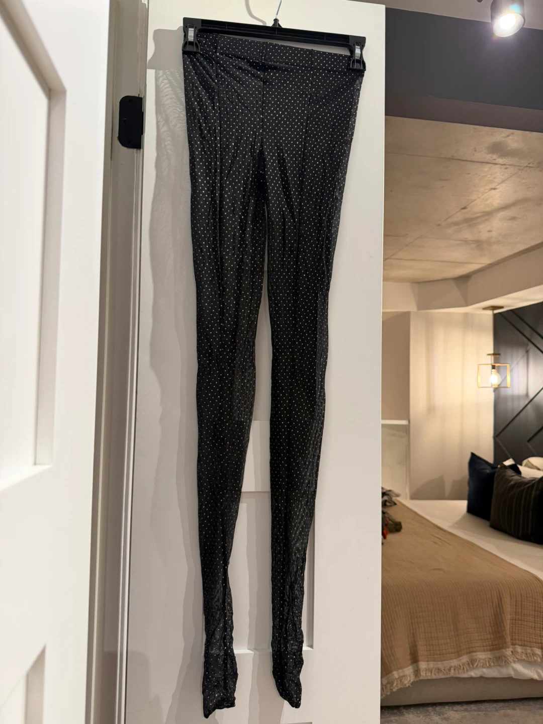 Black with gold sparkle sheer Tights - photo 2