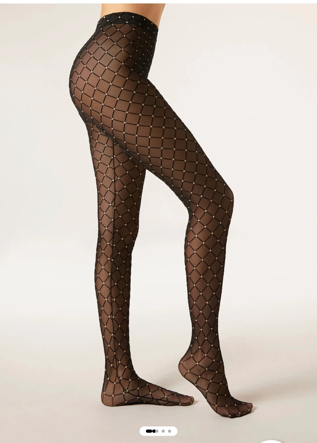Black with gold sparkle sheer Tights