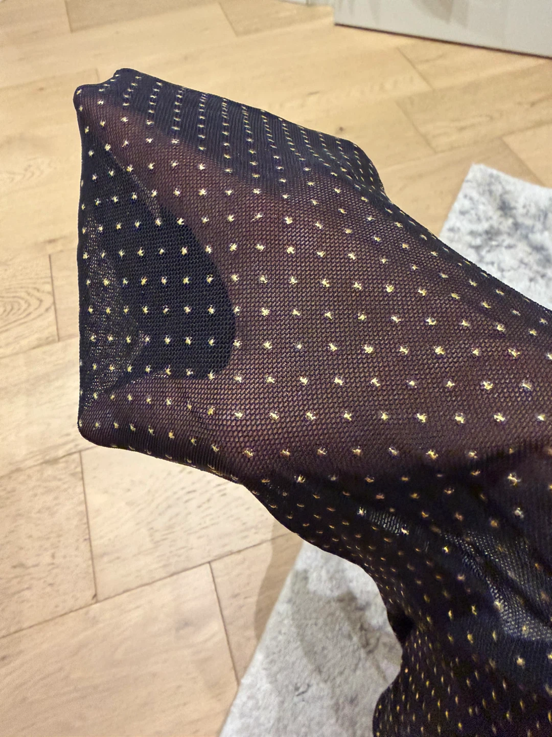 Black with gold sparkle sheer Tights - photo 3