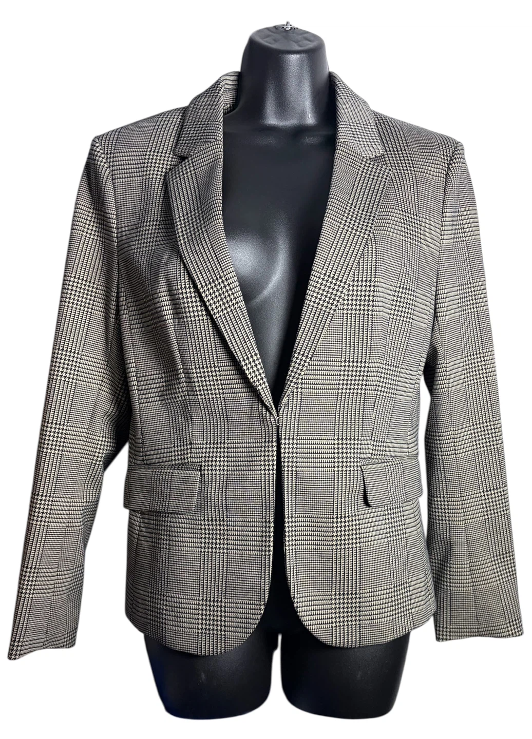 H&M Black and Tan Houndstooth Blazer - photo 5