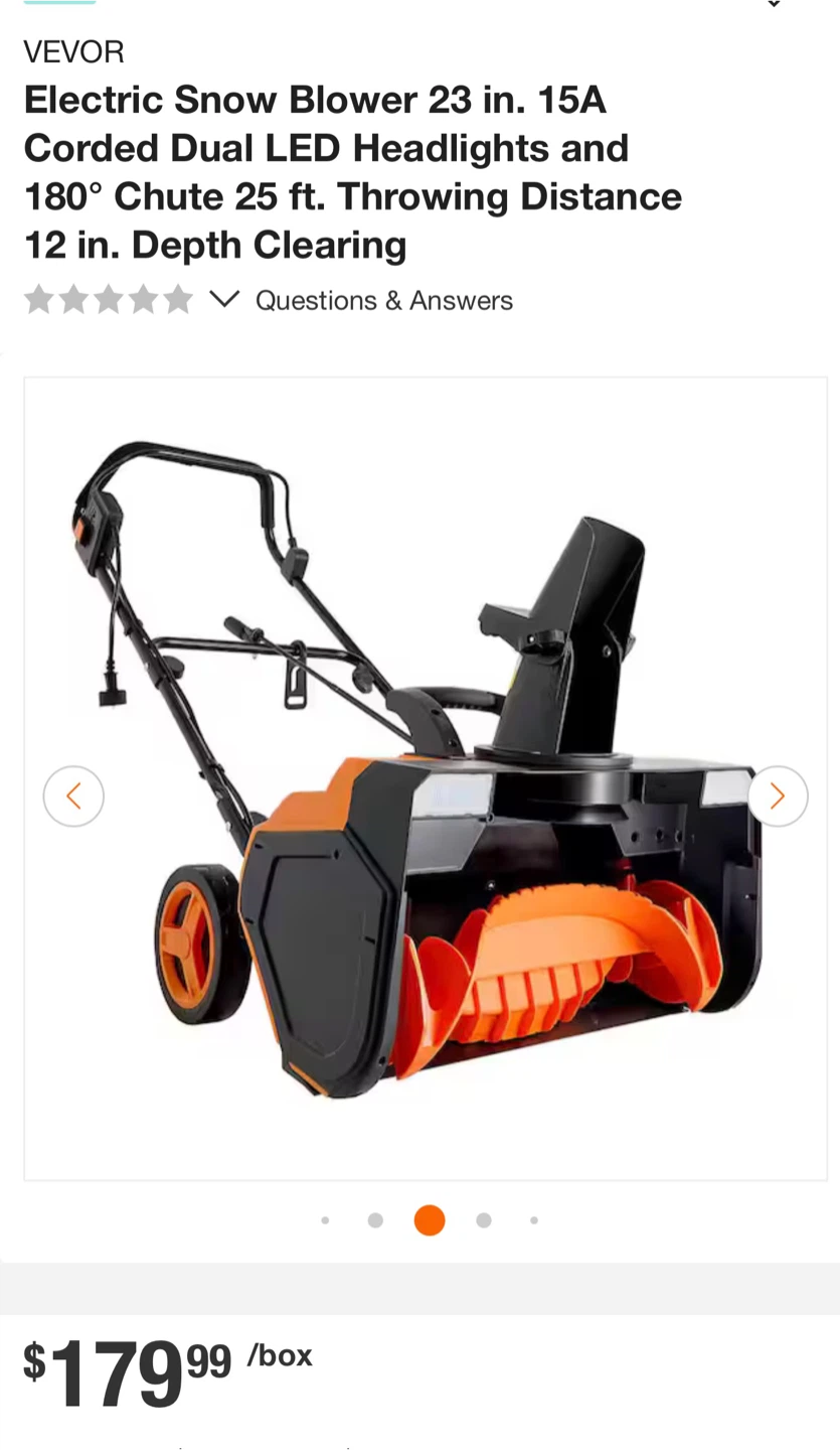 VEVOR Electric Snow Blower 23 inch - photo 4