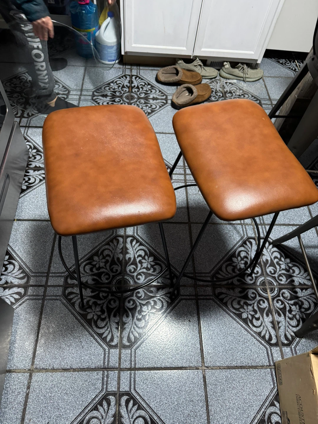 Set of 2 Brown Bar Stools