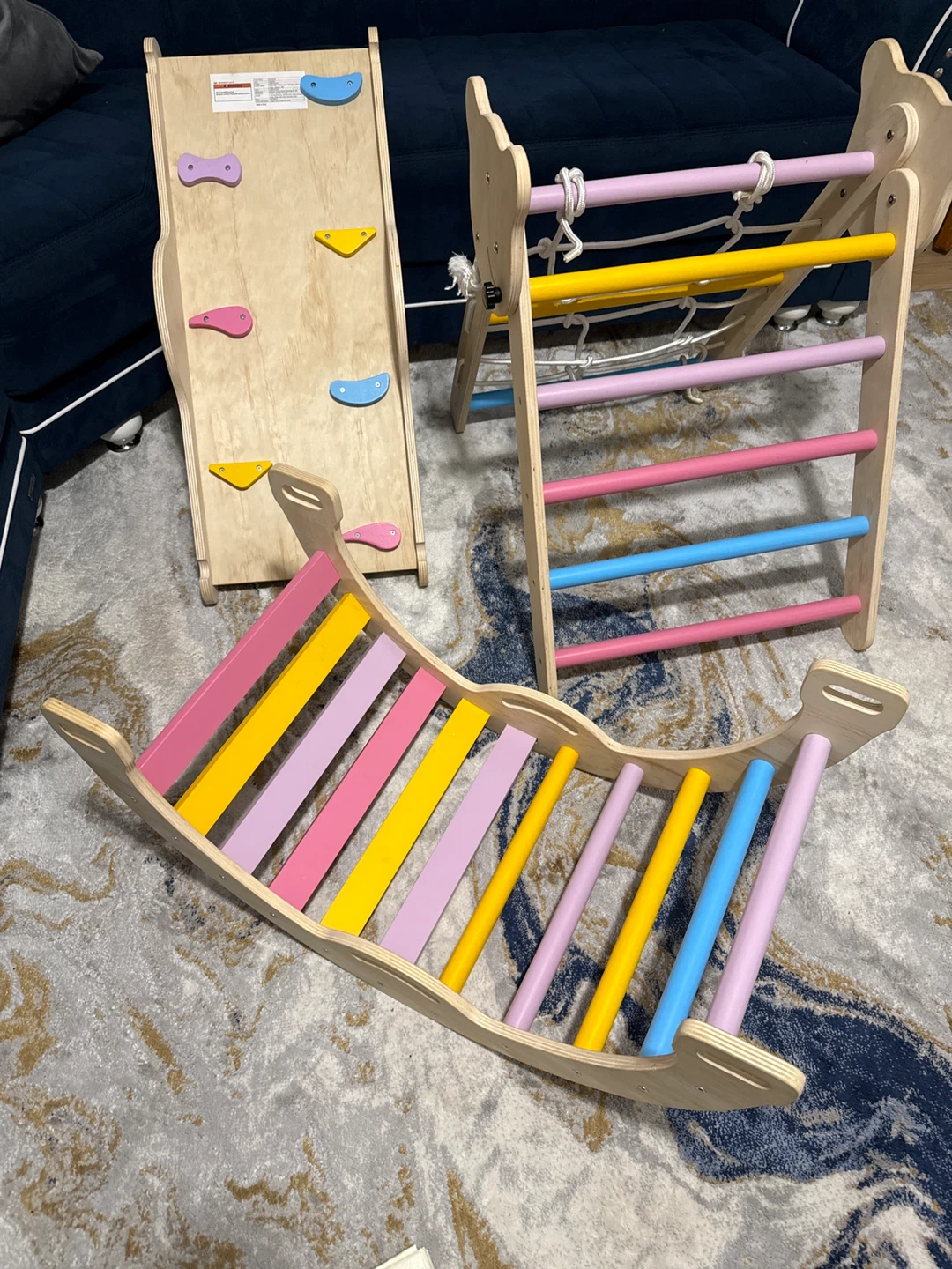 Wooden Climbing Gym Set