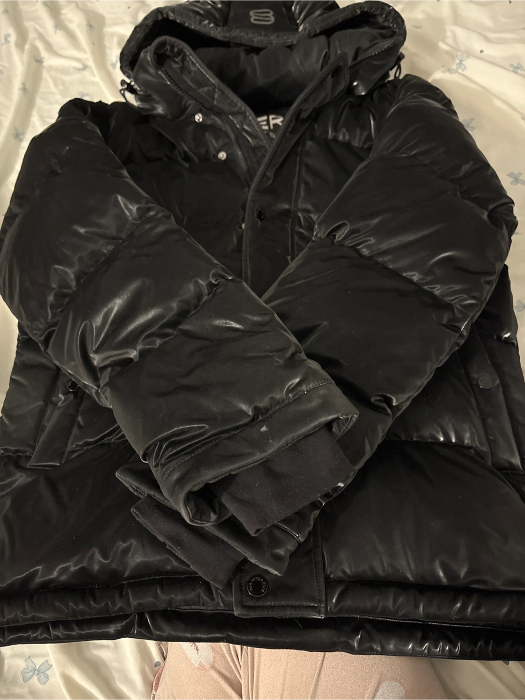 Super Puff Men's Black Puffer Jacket - Size M - photo 2