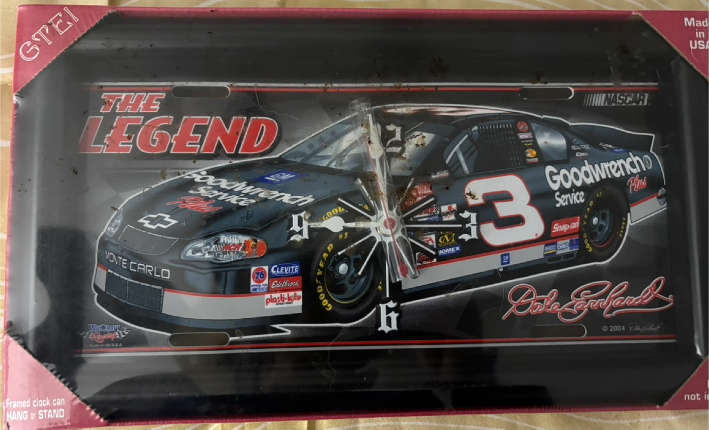 Dale Earnhardt #3 NASCAR Framed Clock