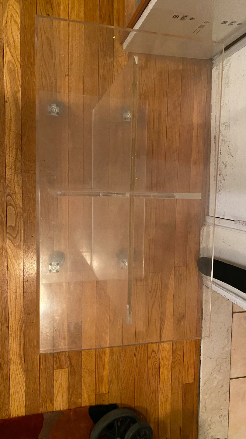 Rolling Clear Acrylic Bar/Side Table