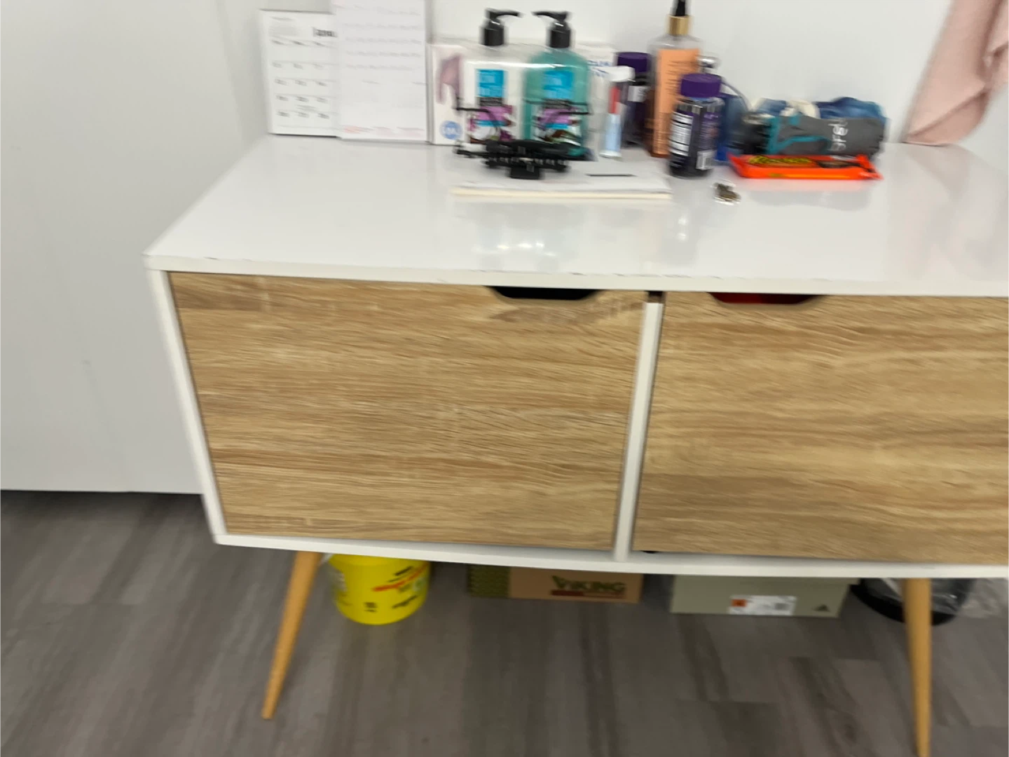 White & Wood Accent Table - photo 4