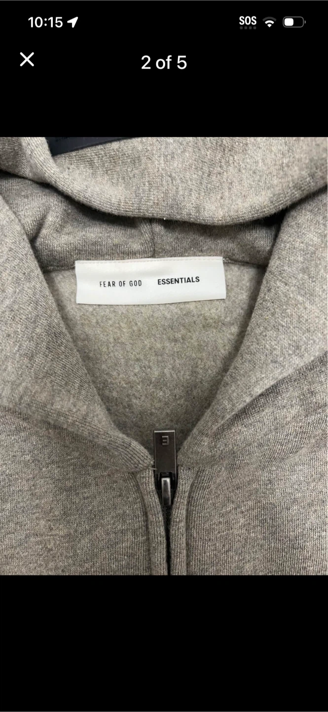 Fear of God Essentials Full Zip Hoodie - photo 2