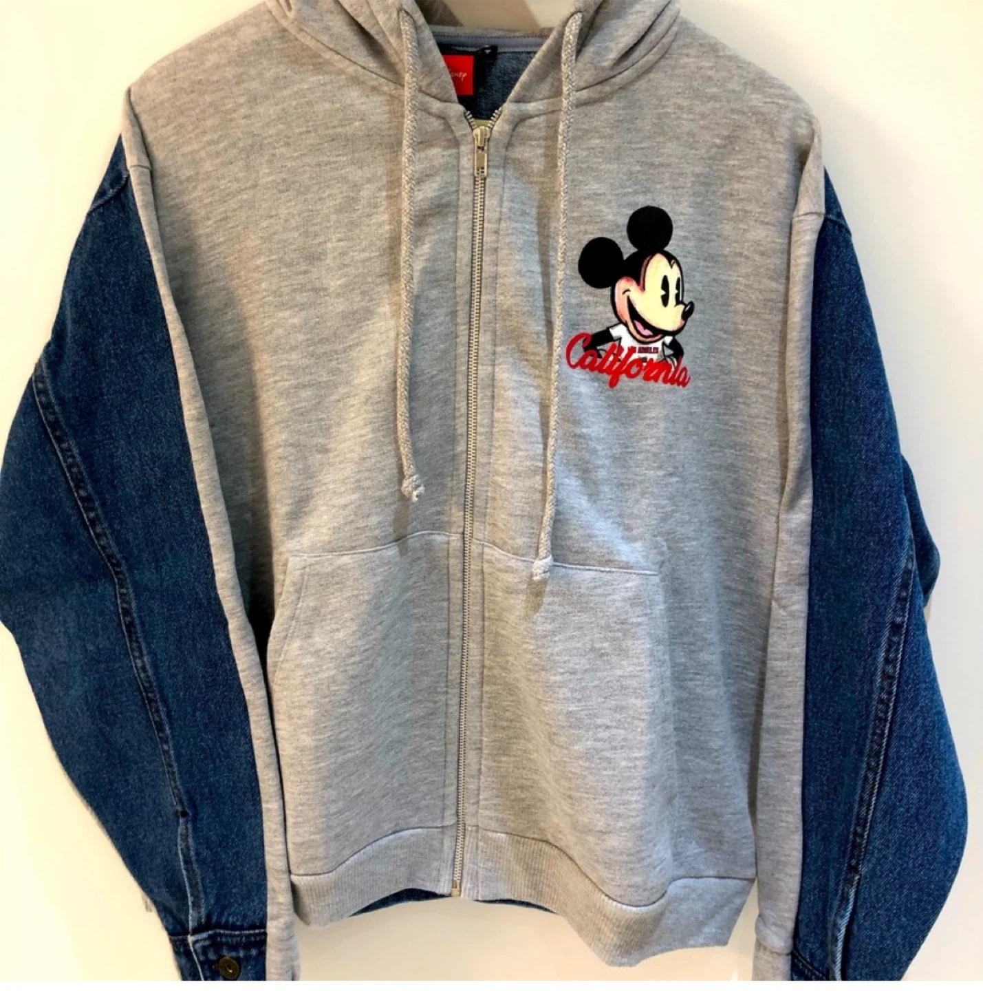 Zara Disney Mickey Mouse Denim Hoodie - Size S - photo 2