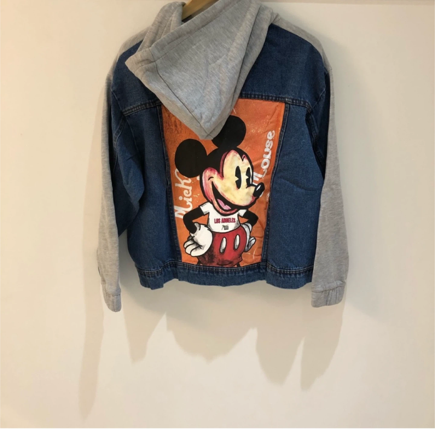 Zara Disney Mickey Mouse Denim Hoodie - Size S - photo 3