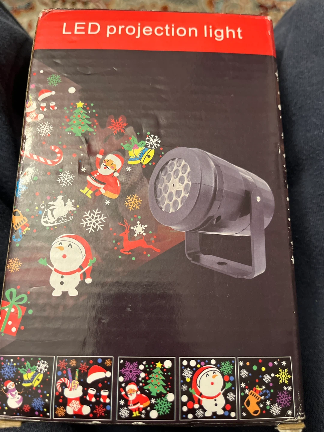 LED Projection Light - Colorful Christmas Patterns